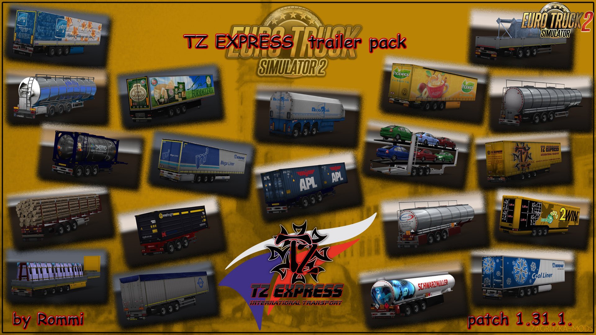 TZ Trailers Pack for Ets2 by Rommi TZ (1.31.x)