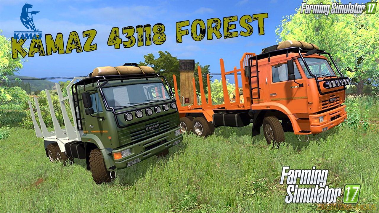 KamAZ 44118 Forest + Trailer v1.0 for FS 17