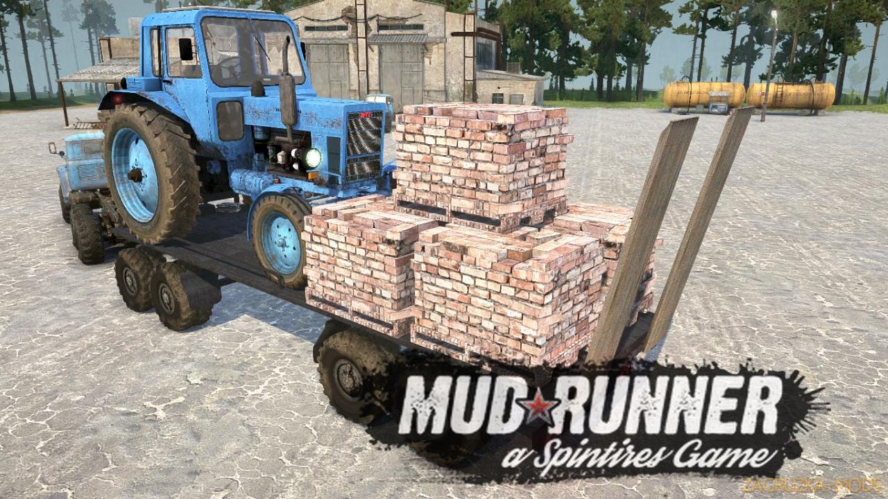 Pack Various Trailers v1.0 (v06.03.18) for Spin Tires: MudRunner