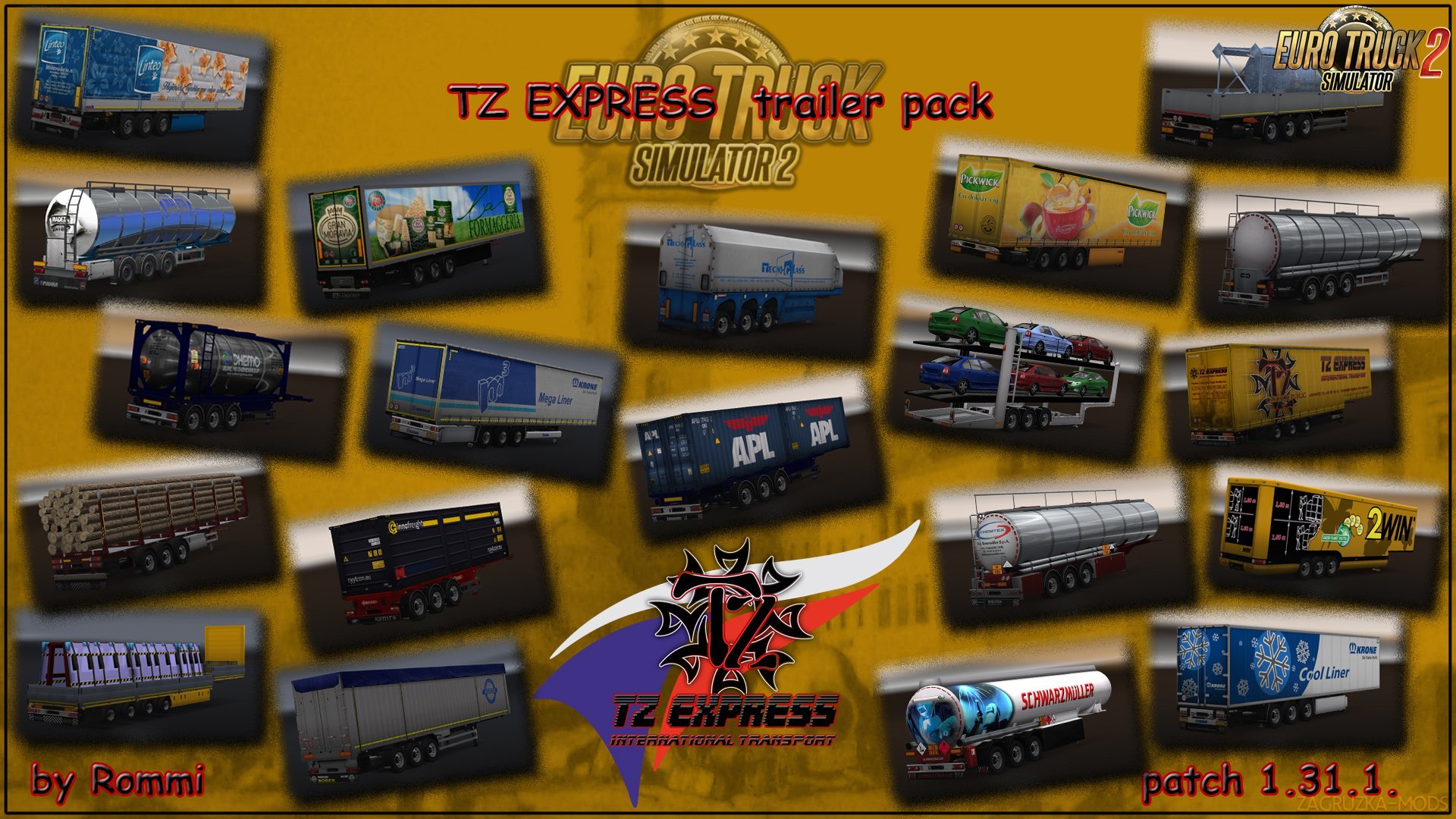 TZ Trailers Pack for Ets2 by Rommi TZ (1.31.x)