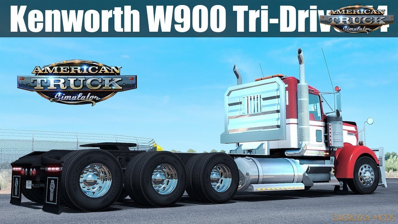 Kenworth W900 Tri-Drive (Update + Fix) v4.0 by Bu5ted (1.31.x) for ATS