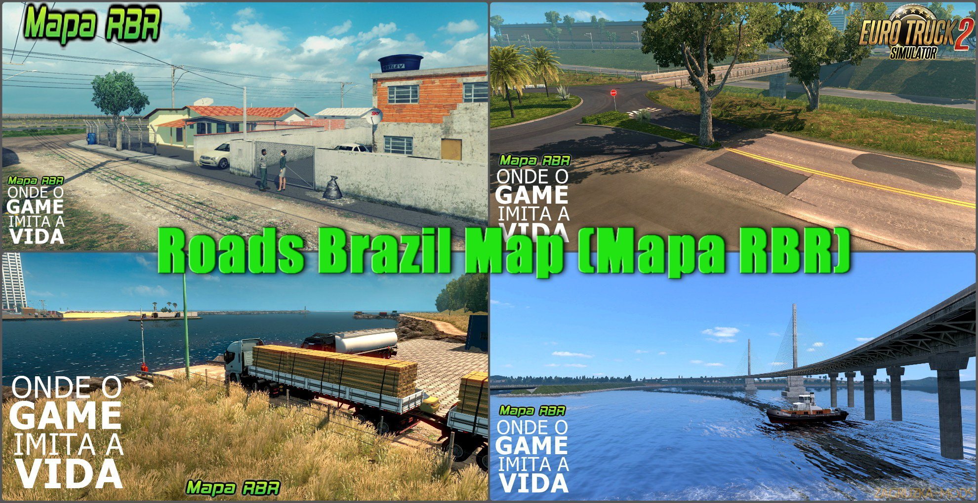 Roads Brazil Map (Mapa RBR) 4.1 by RBR Team (1.31.x) for ETS 2