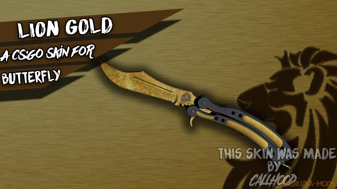 Lion Gold for Butterfly Knife v1.0 for CS:GO