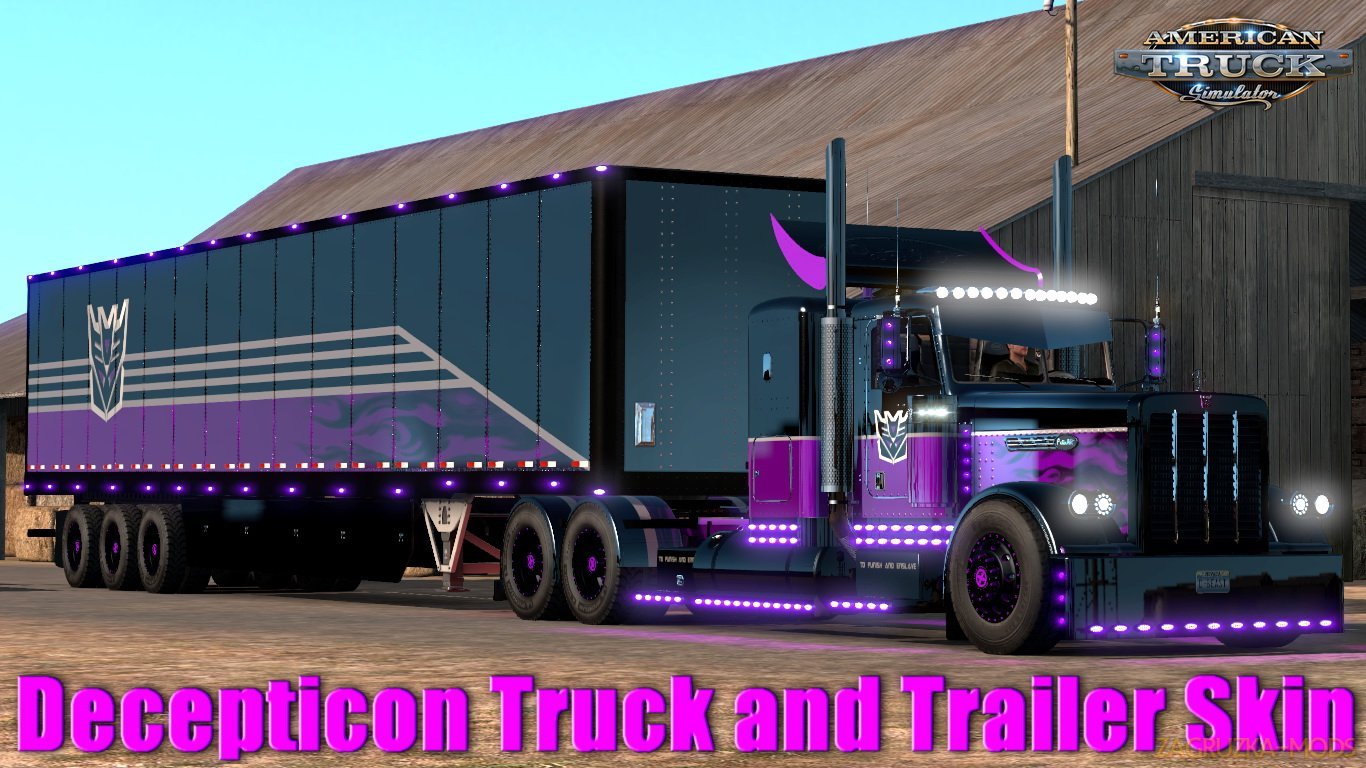 Decepticon Truck and Trailer Skin + Parts (Viper2+Outlaw Trucks) + Light pack 1.6 (1.32.x) for ATS