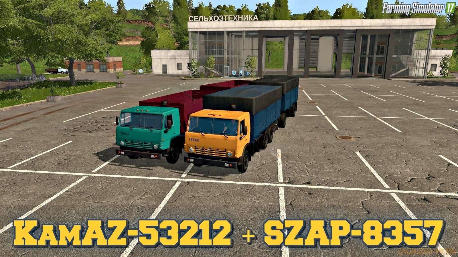 KamAZ-53212 + Trailer SZAP-8357 v2.0 for FS 17