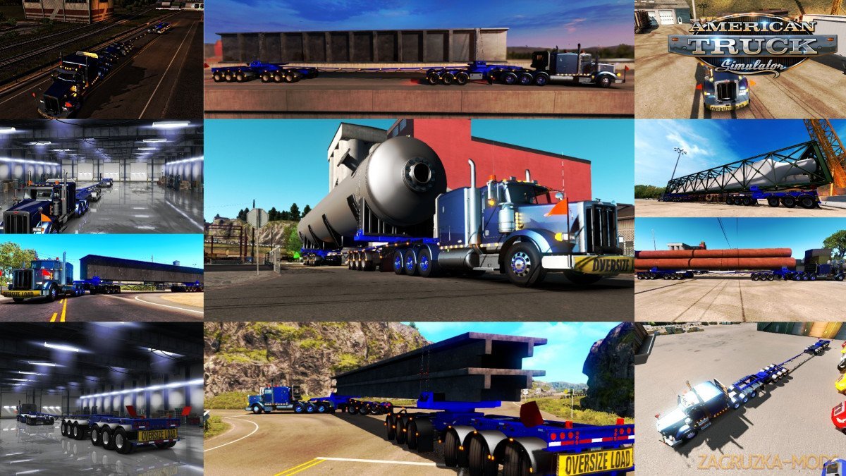 Oversize Owned Dolly Trailer (9 axles with steer axles) v1.0 (1.32.x) for ATS