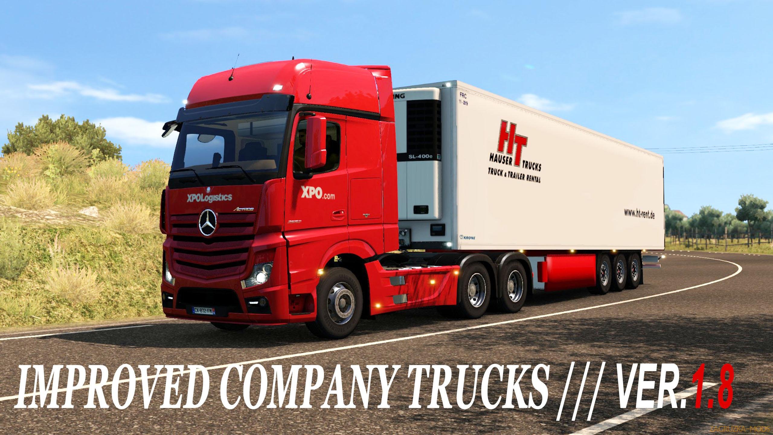 Improved company trucks v2.1 (1.32.x) for ETS2