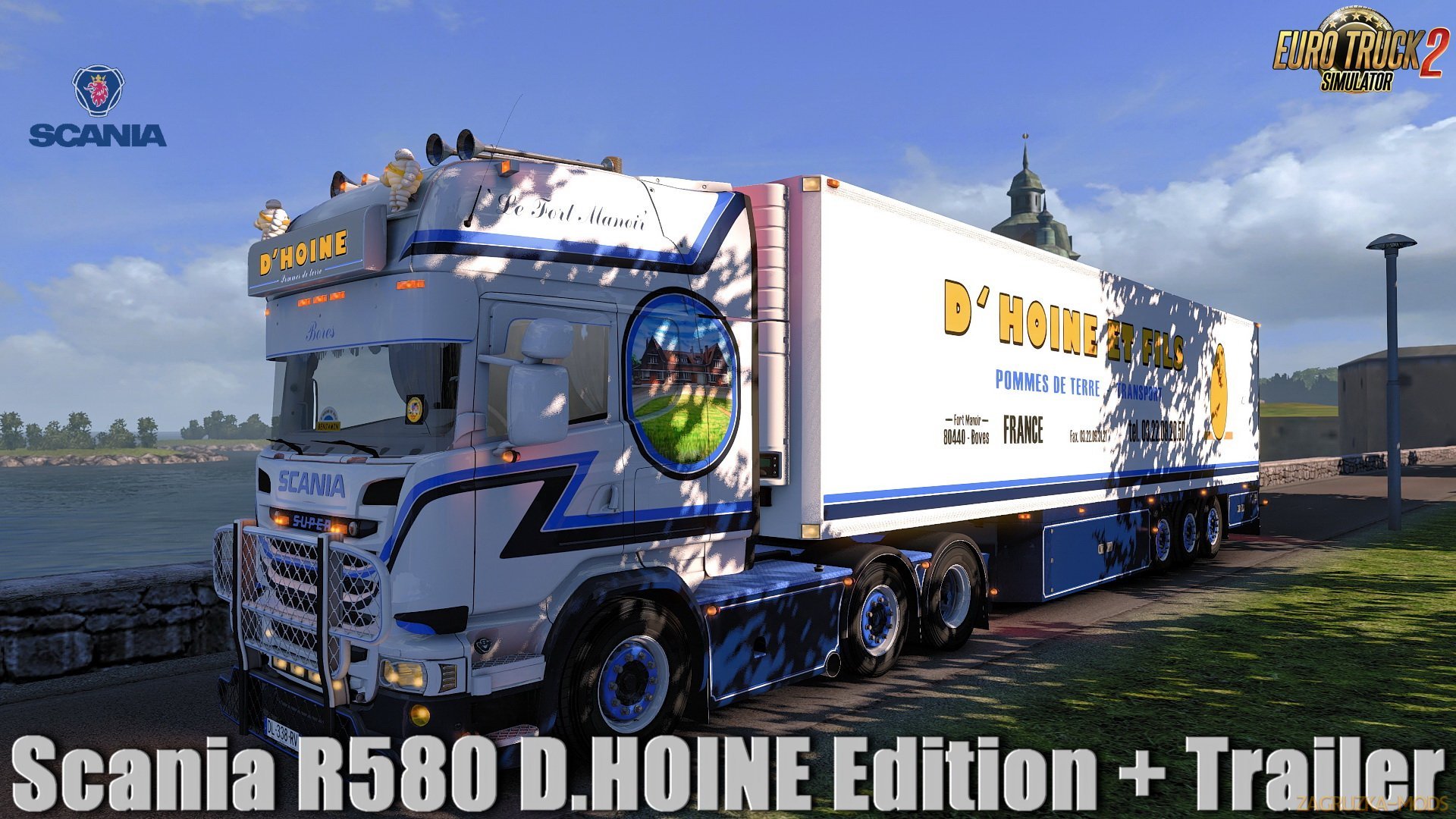 Scania R580 D.HOINE Edition + Trailer v1.0 (1.32.x) for ETS2