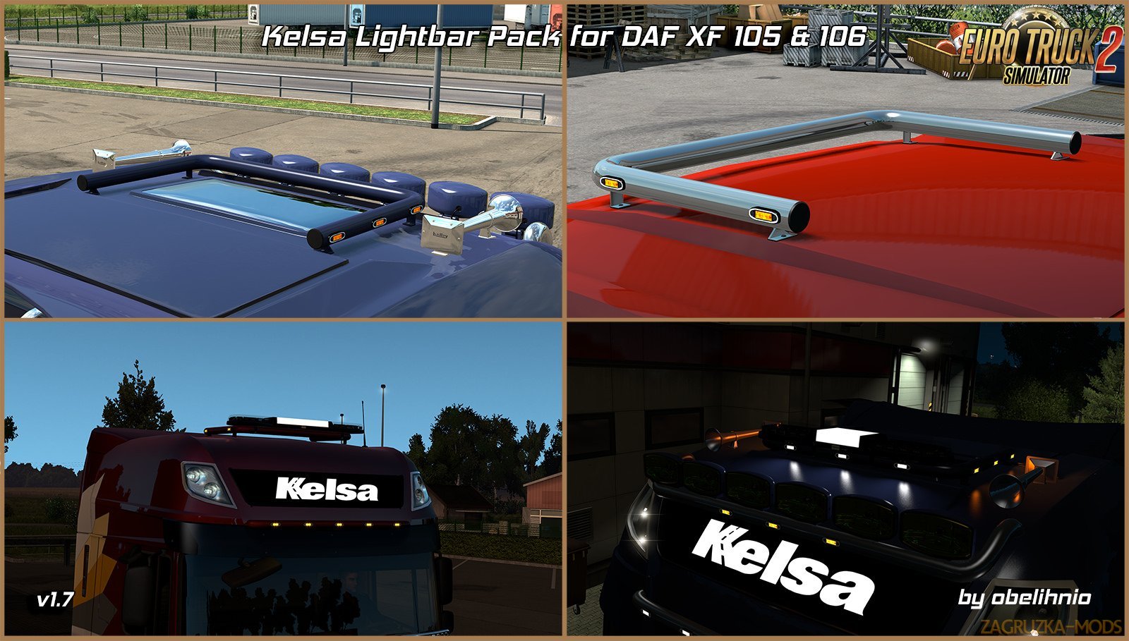 Kelsa Lightbars for DAF XF 105 & 106 v1.83 [1.32.x]