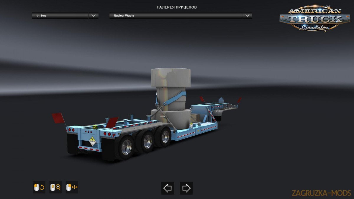 BWS Specialized Nuclear Waste Trailer v1.0 for Ats [1.32.x]