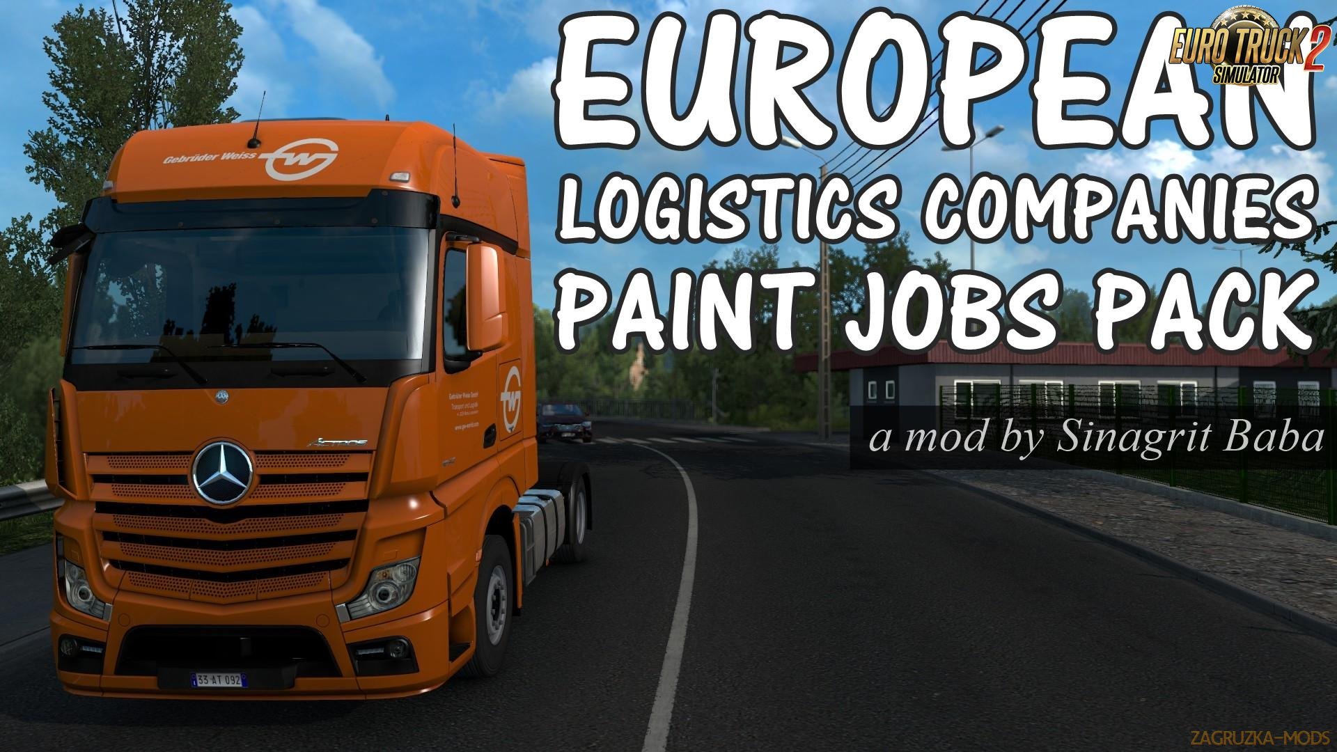 European Logistics Companies Paint Jobs Pack for Ets2