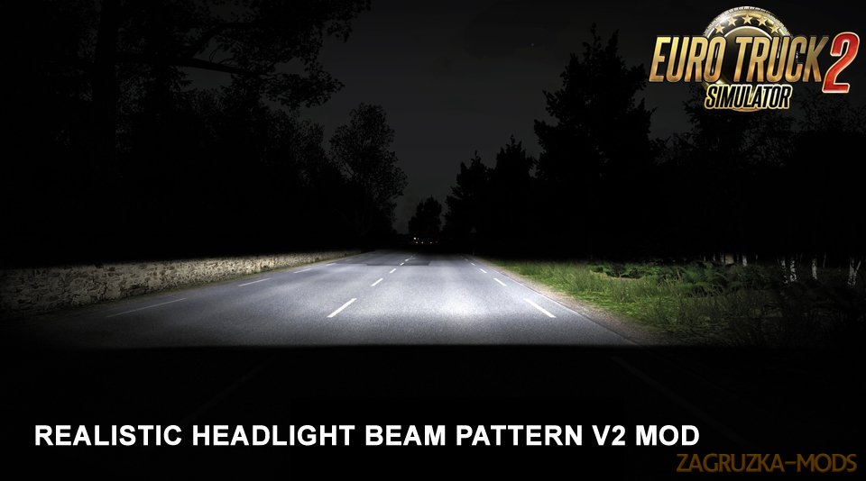 Realistic Headlight Beam Pattern v2 mod for Ets2