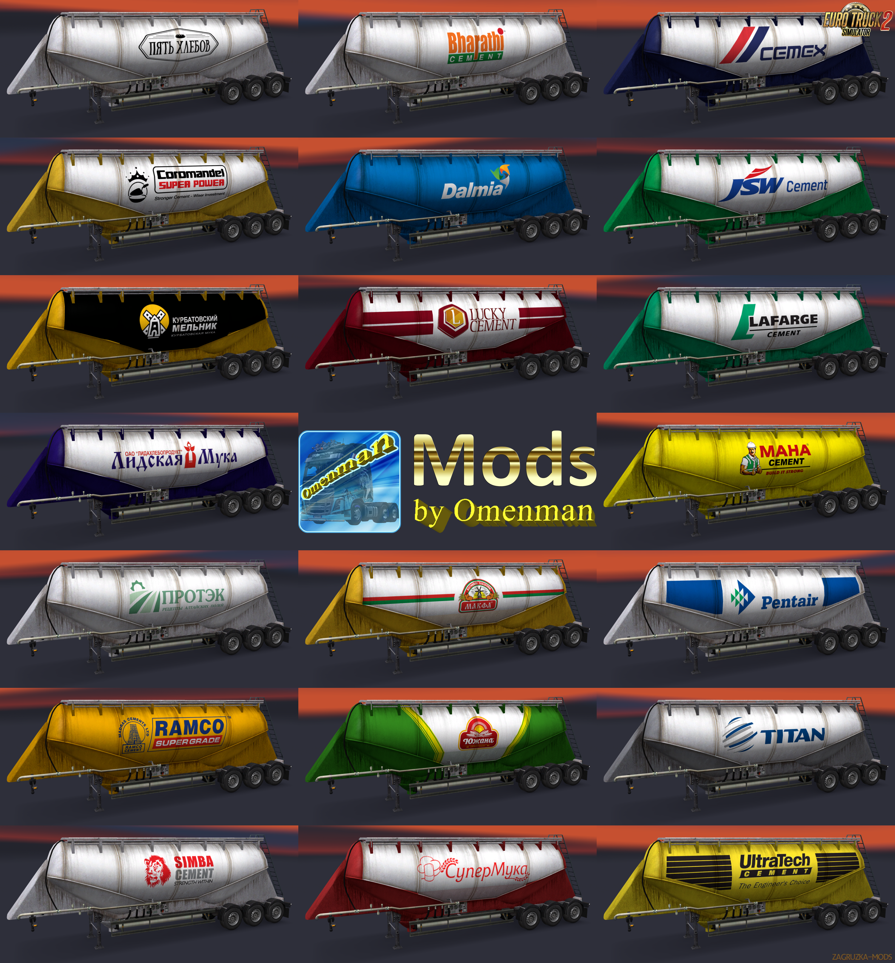 Cement Trailer Pack v.1.00.0 (Rus + Eng versions)