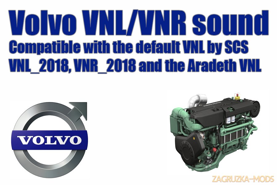 Volvo VNL/VNR Sound Mod v1.0 (1.33.x) for ATS