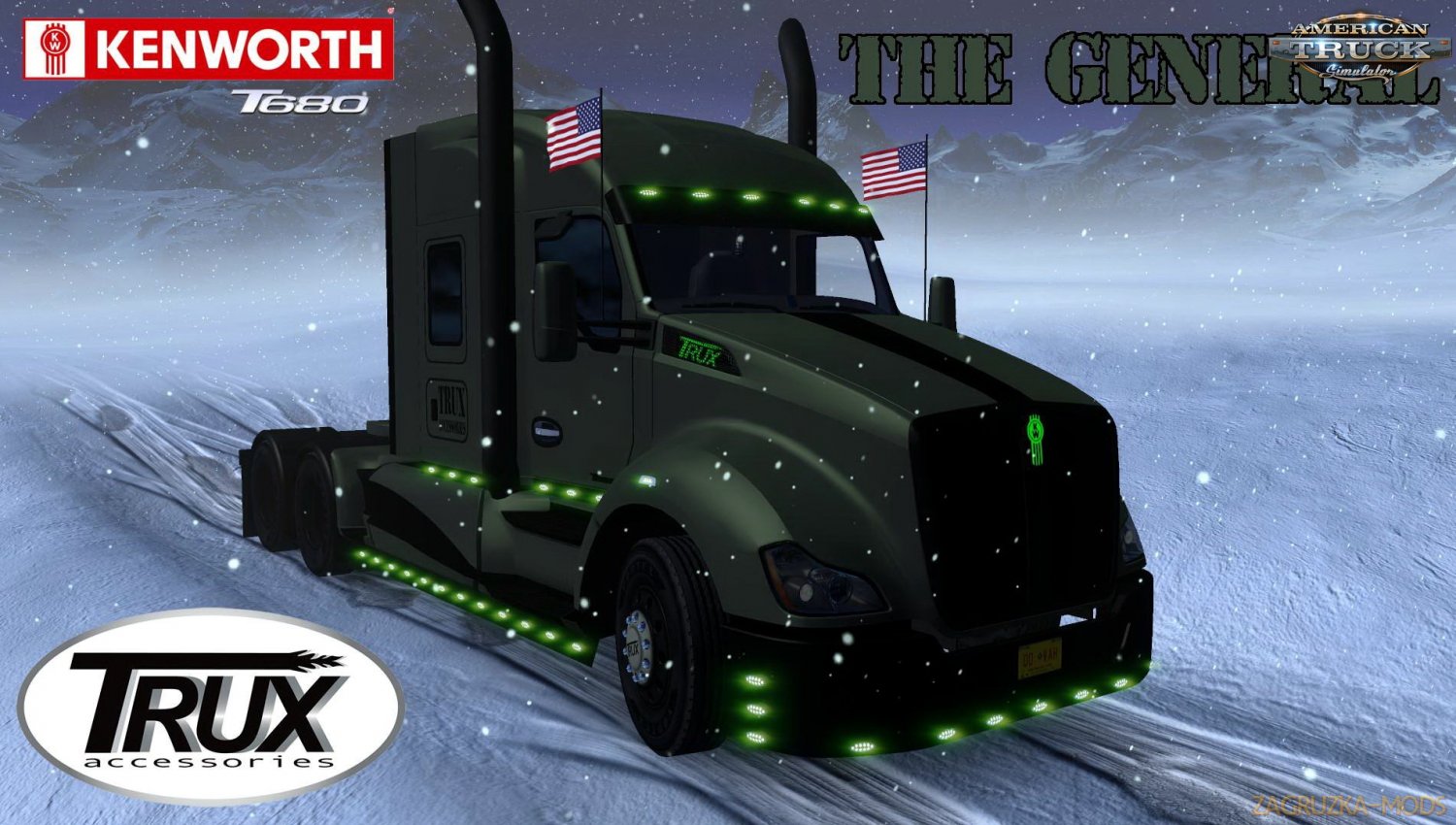 Kenworth T680 The General + Interior v1.8 by Harven (1.42.x)