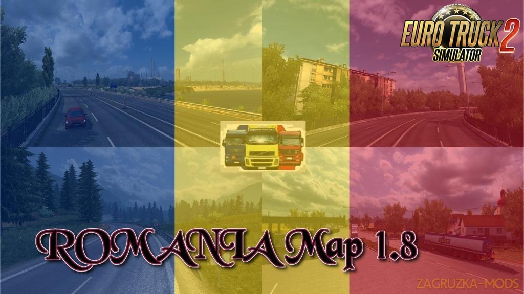 ROMANIA Map v1.8 by MIRFI (1.34.x) for ETS2