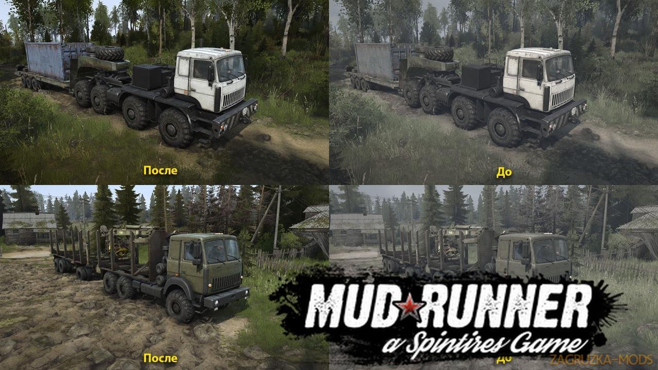 Realistic Graphics Mod + Reshade v3.1 for SpinTires: MudRunner