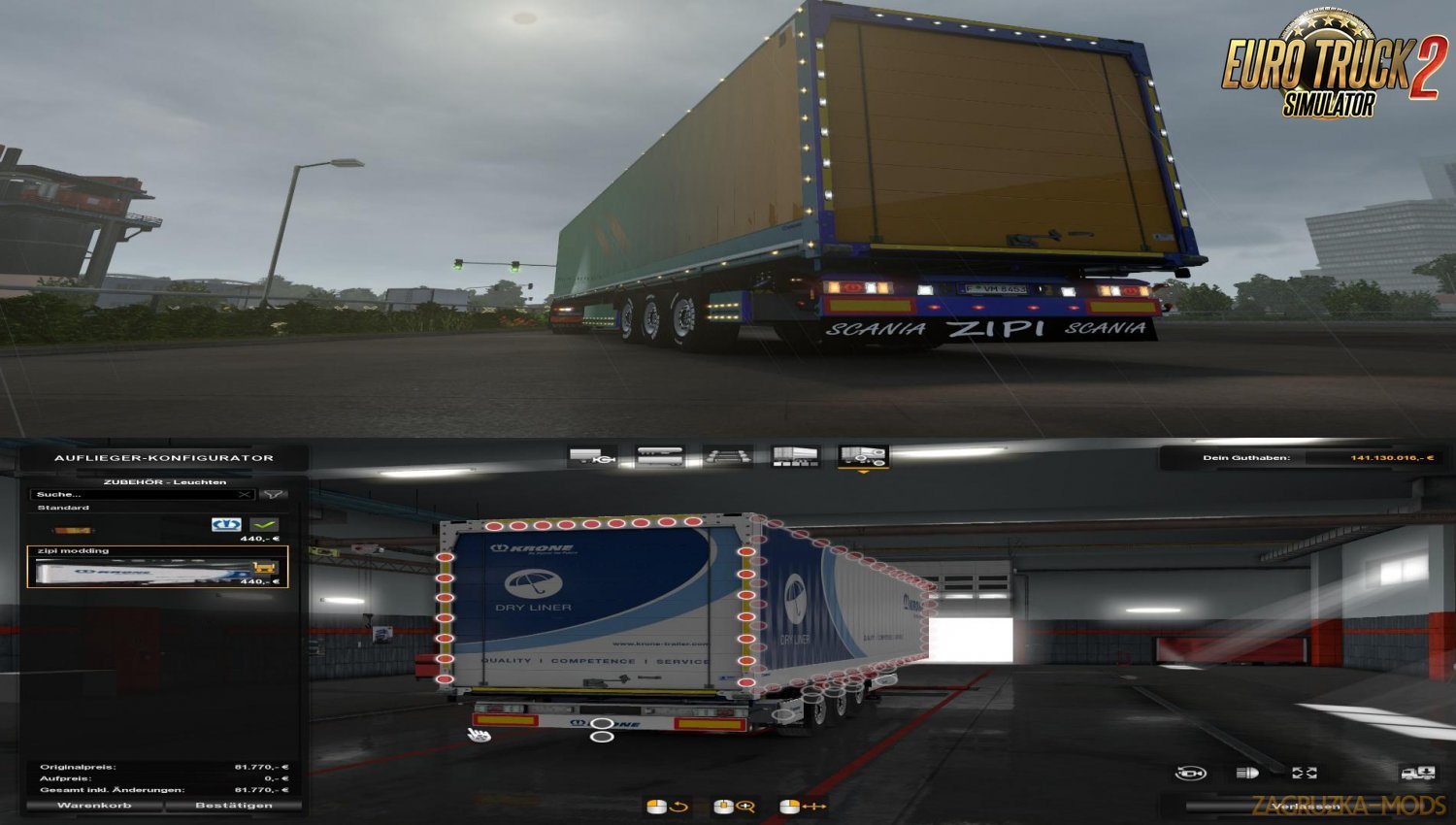 Slots for KRONE Trailers v0.13 in Ets2