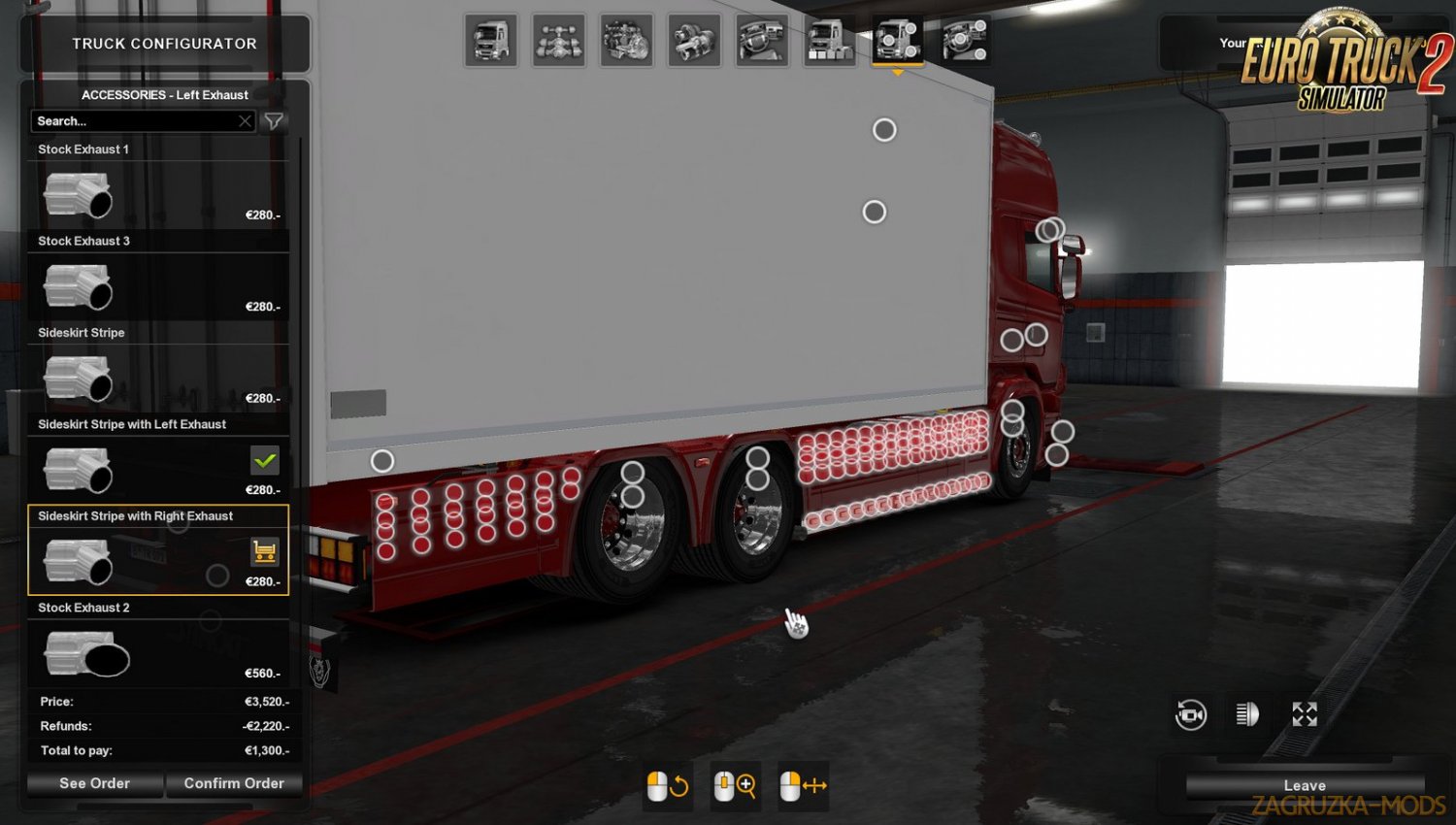 Accessories Pack for Tandem addon for RJL by Kast for Ets2
