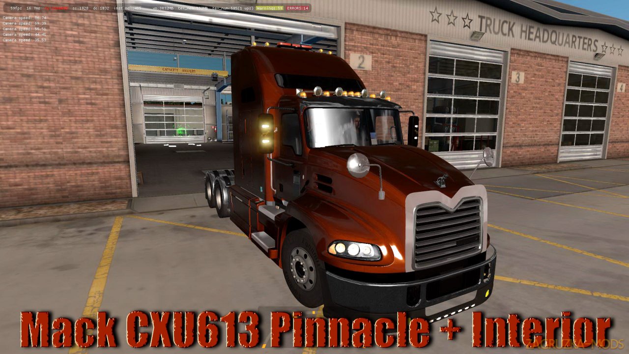 Mack CXU613 Pinnacle + Interior v1.0 (1.34.x) for ATS