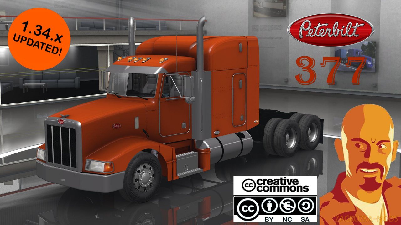 Peterbilt 377 + Interior v1.0 Reworked by CyrusTheVirus (1.34.x) for ATS