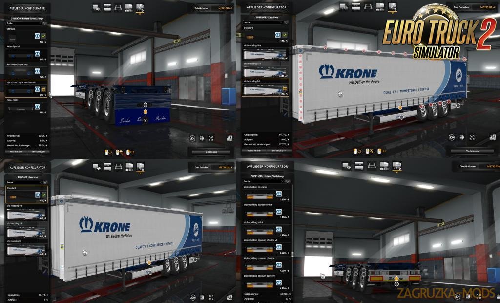 Slots for KRONE Trailers v0.29 in Ets2