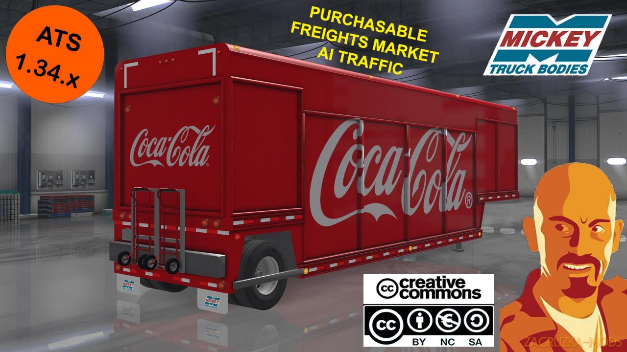 Mickeys Beverages Trailer Reworked v1.0 by CyrusTheVirus (1.34.x) for ATS
