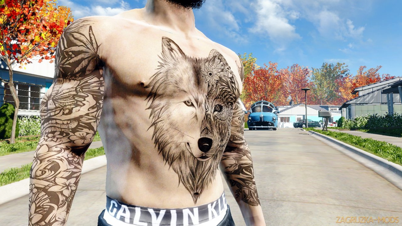 LooksMenu Body Tattoos CBBE EVB or vanilla  Traduction francaise  French at Fallout 4 Nexus  Mods and community