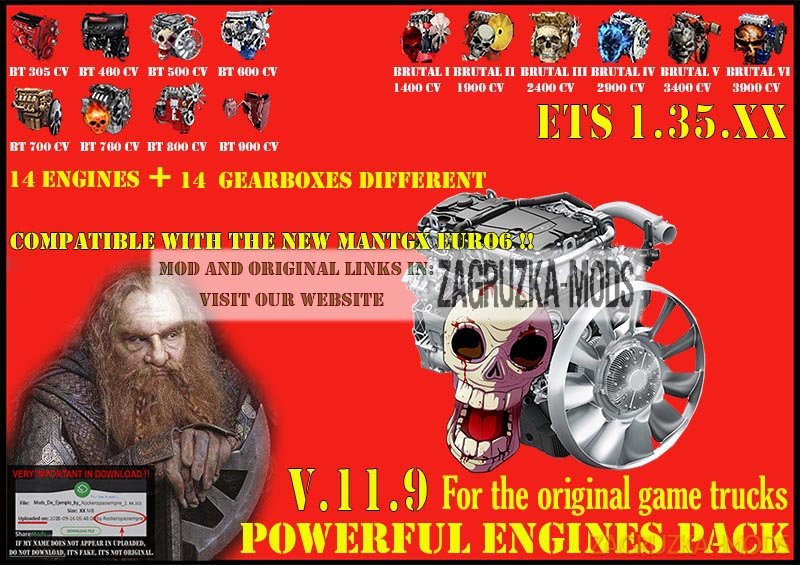 Pack Powerful engines + gearboxes V.11.9 for 1.35.XX