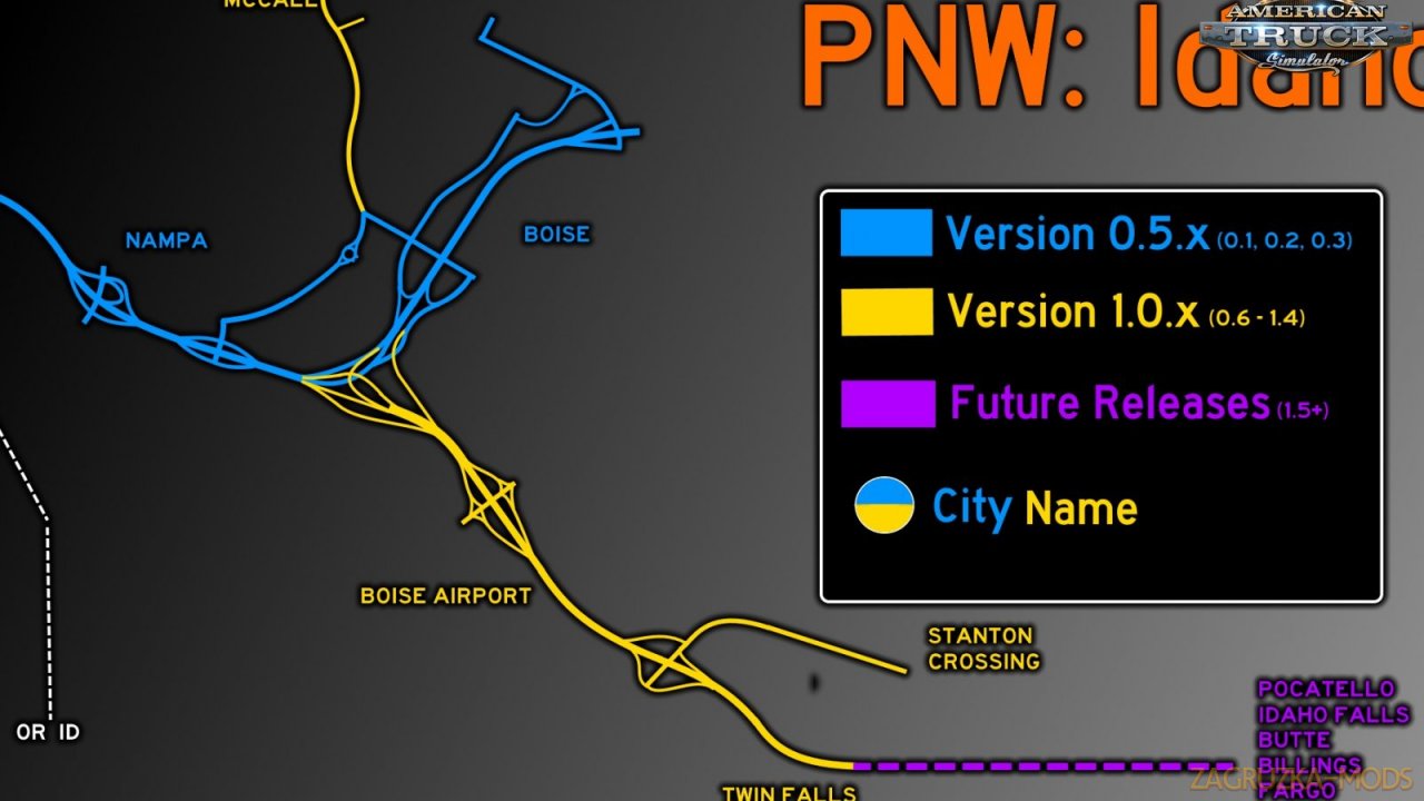 Project North West Map (Boise & Nampa) v0.1 (1.35.x) for ATS