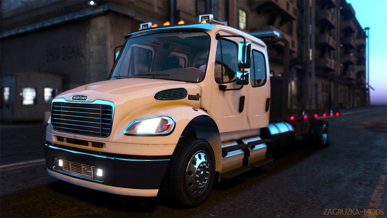 Freightliner M2 Crew Cab Flatbed v1.1 for GTA 5