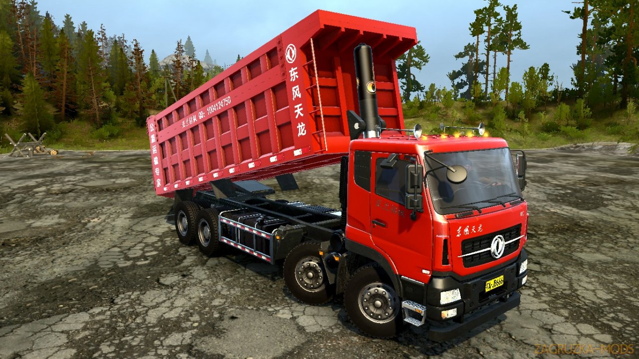 Dongfeng Tianlong Pingding (8X4) v1.0 for Spintires: MudRunner