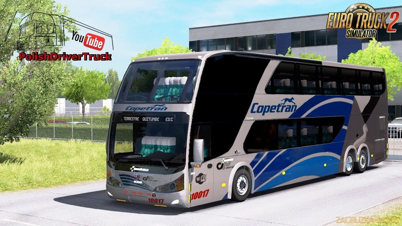 Bus Modasa Zeus II DP 6×2 Scania v1.1 (1.35.x) for ETS2