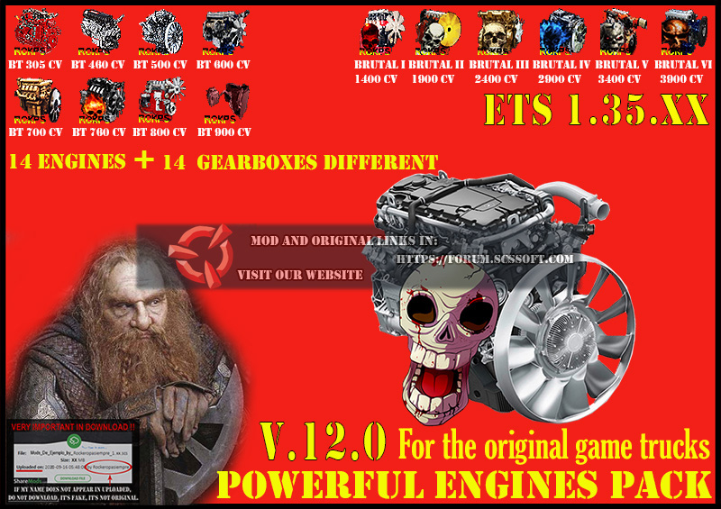 Pack Powerful engines + gearboxes V.12.0 for 1.35.XX