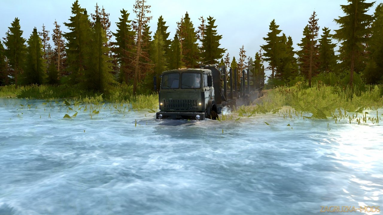 Over the Hills and through the River v1.0 for Spintires: MudRunner