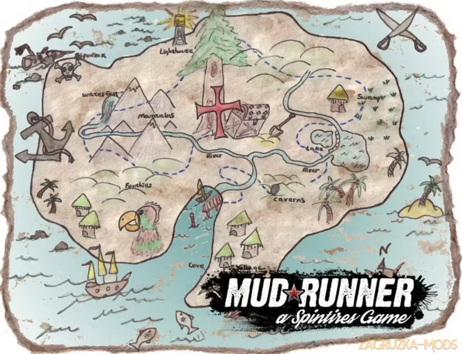 Hard Road Map v1.0 for Spintires: MudRunner