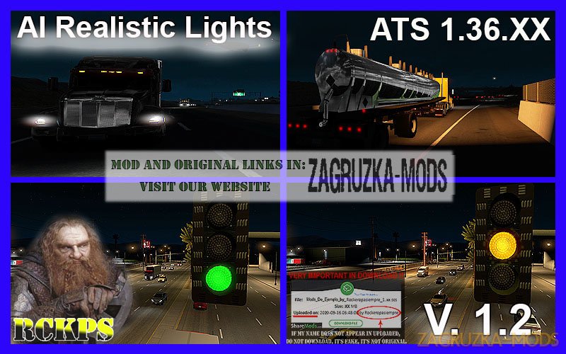 AI Realistic Lights v3.3 (1.39.x) for ATS