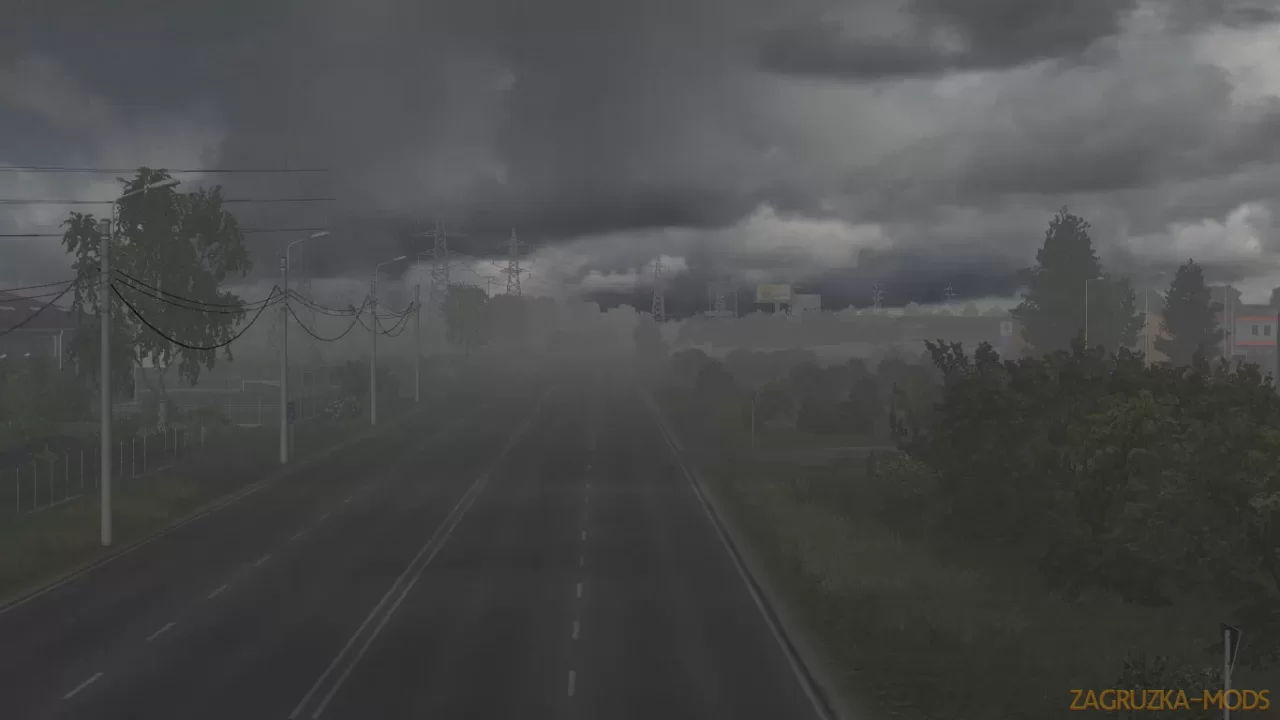 Realistic Rain & Thunder Sounds v6.7 by Kass (1.48.x) for ETS2