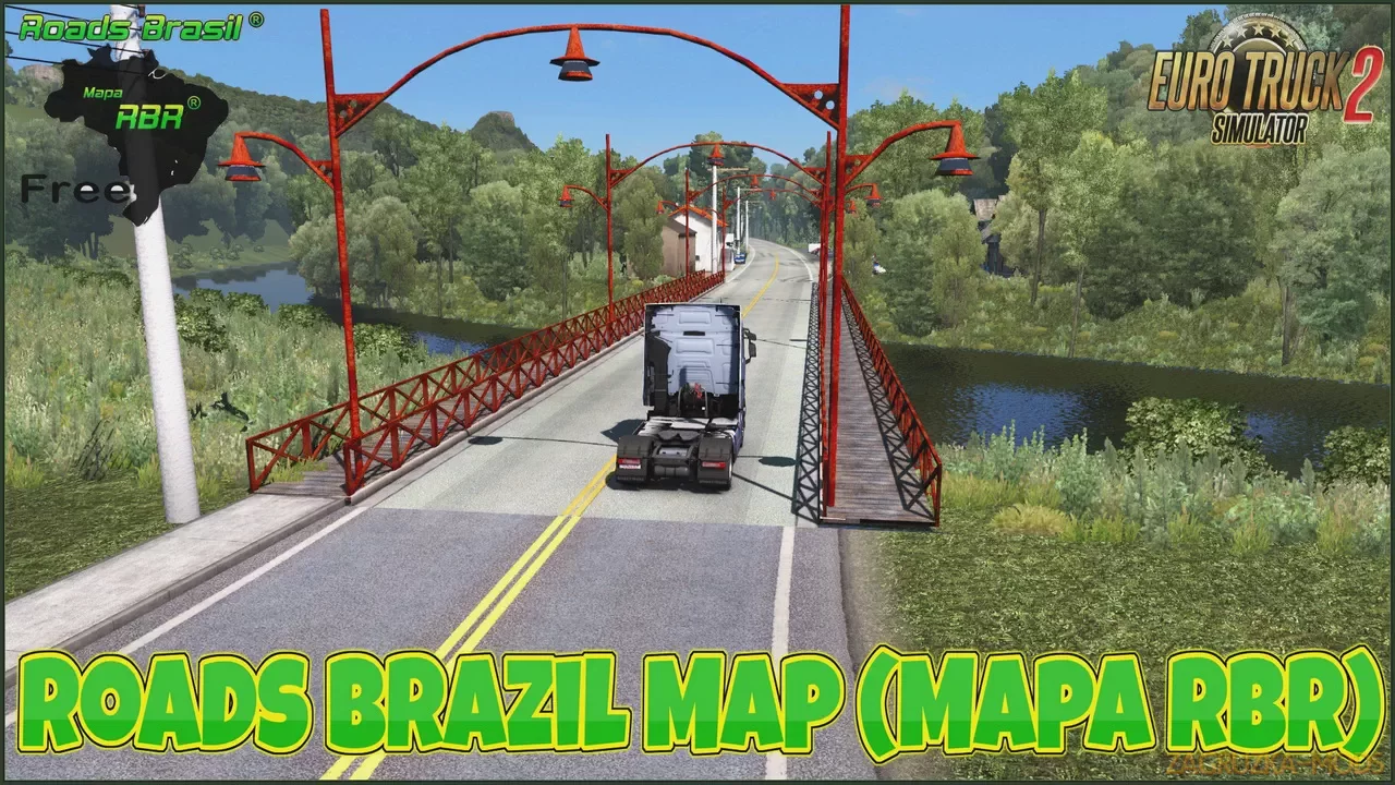 Roads Brazil Map (Mapa RBR) v5.0 (1.36.x) for ETS 2