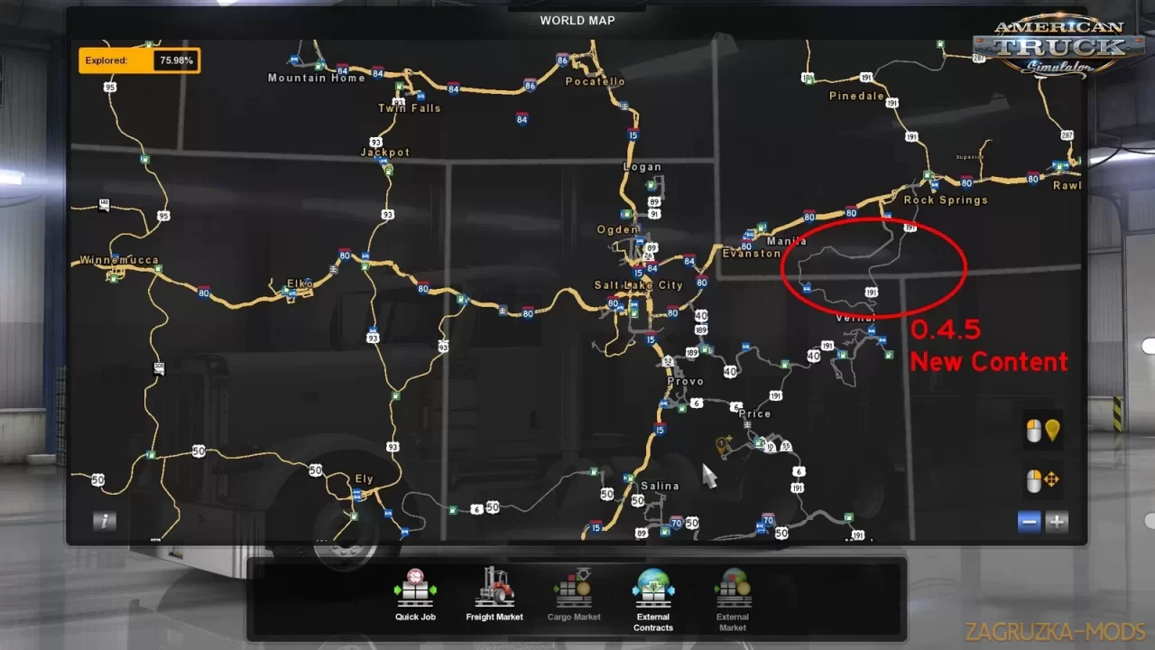 Project East Map v0.4.5 (Idaho & Wyoming) (1.36.x) for ATS
