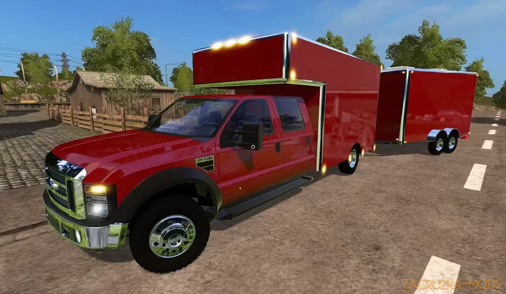 Ford F450 Utility Truck and Trailer v1.0 for Fs17