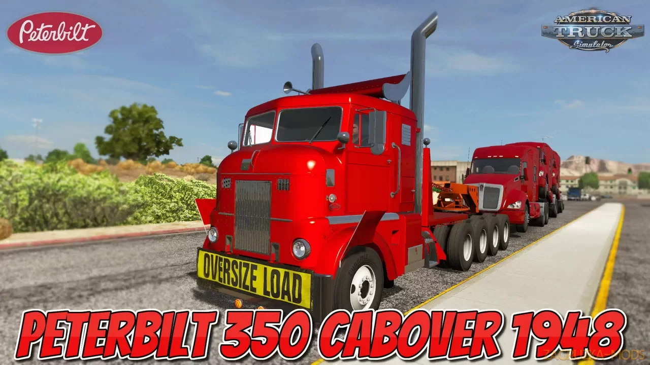 Peterbilt 350 Cabover 1948 + Interior (1.37.x) for ATS