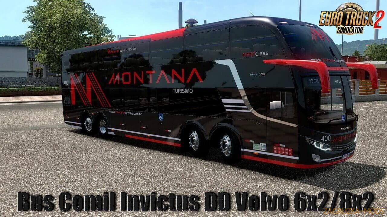 Bus Comil Invictus DD Volvo 6x2/8x2 v1.2 (1.40.x) for ETS2