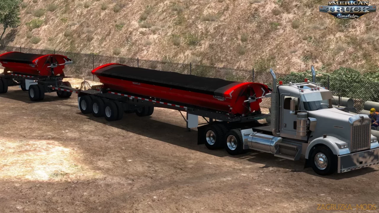 SmithCo Side Dump Double Trailer v1.2 (1.37.x) for ATS