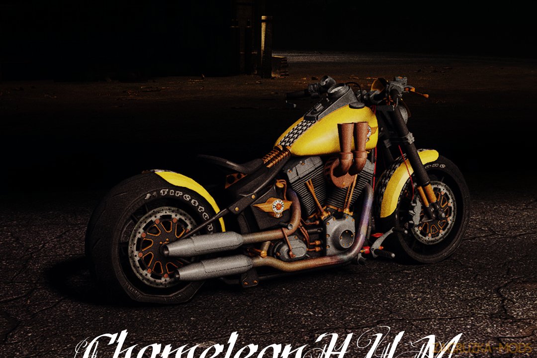 Harley Davidson Fat Boy v2.0 for SpinTires SnowRunner