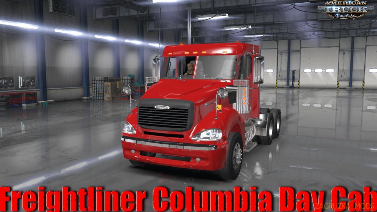 Freightliner Columbia Day Cab + Interior v1.0 (1.36.x) for ATS