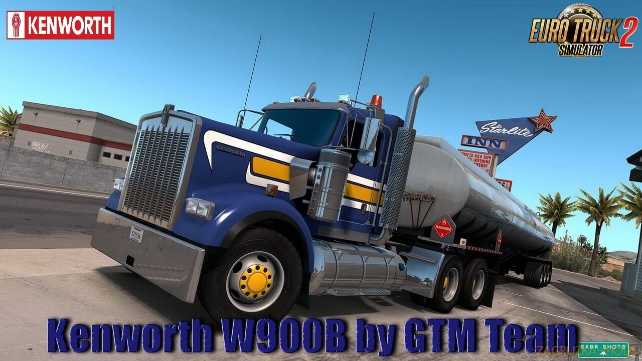 Kenworth W900B + Interior v1.3 by GTM Team (1.40.x) for ETS2