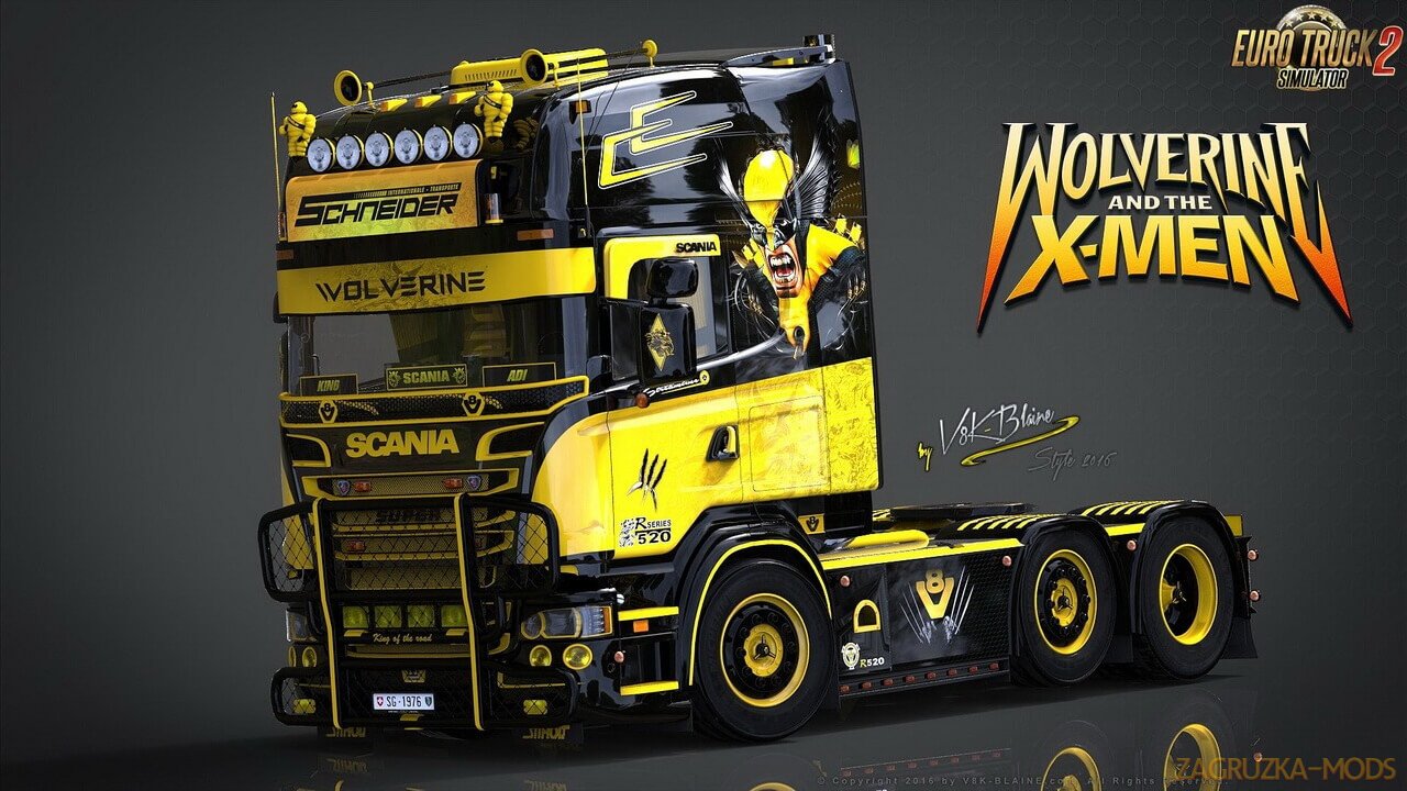 V8K Scania R520 Wolverine Edition v1.0 (1.36.x) for ETS 2