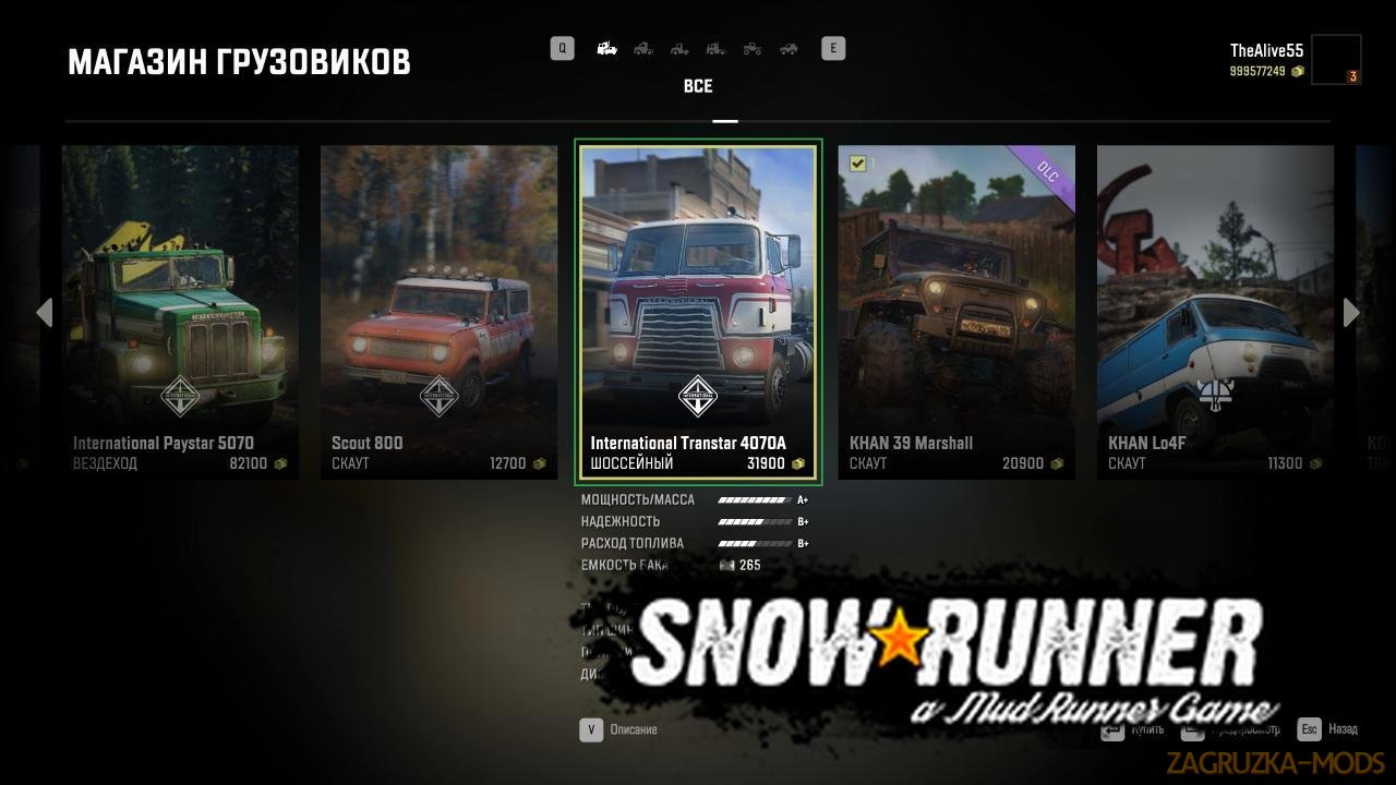 Unlock All Mods v1.0 for SnowRunner