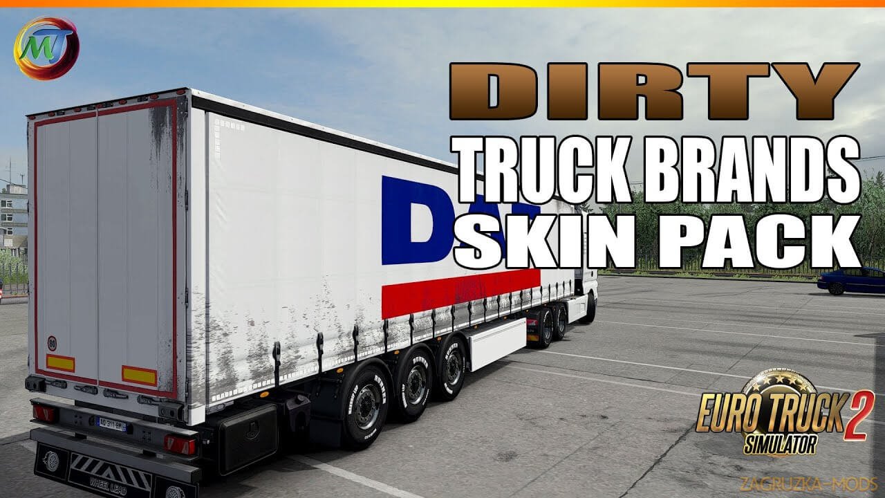 Dirty Trucks Brand Skins for Trailers v1.1 (1.37.x) for ETS2